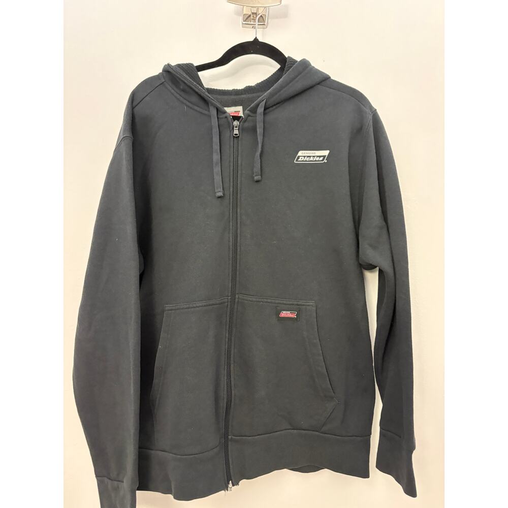 Dickies Black Zip-Up Hoodie Sweatshirt Genuine Dickies Size M EUC